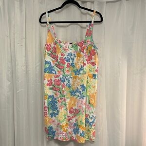Old Navy Colorful Floral Linen Dress